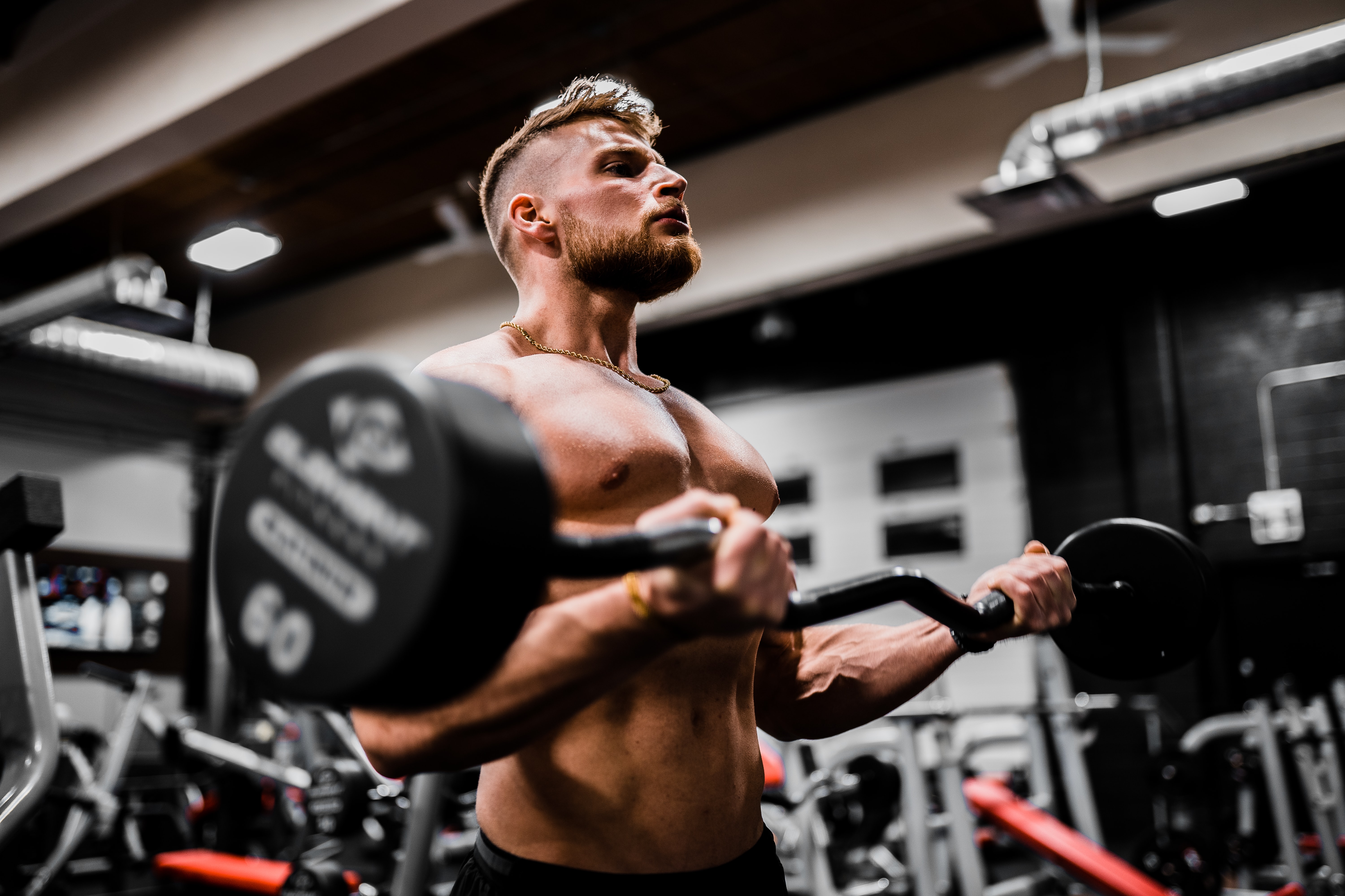 Man lifting a barbell